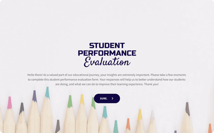 Student Performance Evaluation Template | SurveySparrow