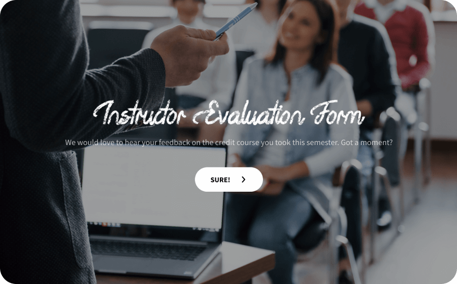 Instructor Evaluation Form Template