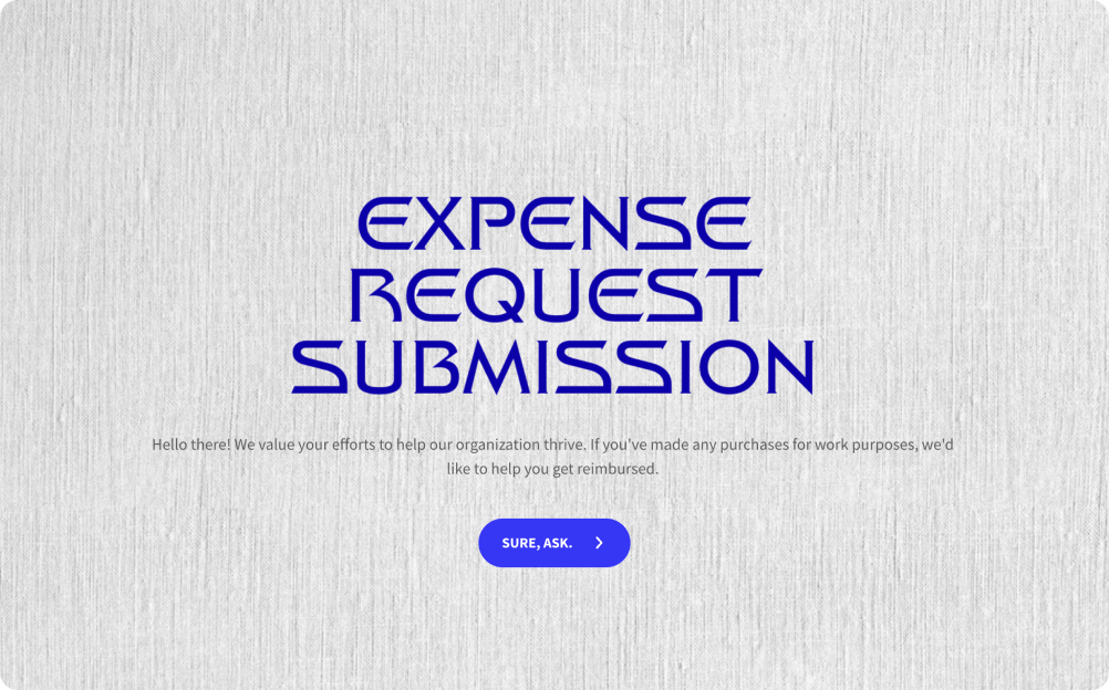 Expense Request Form Template