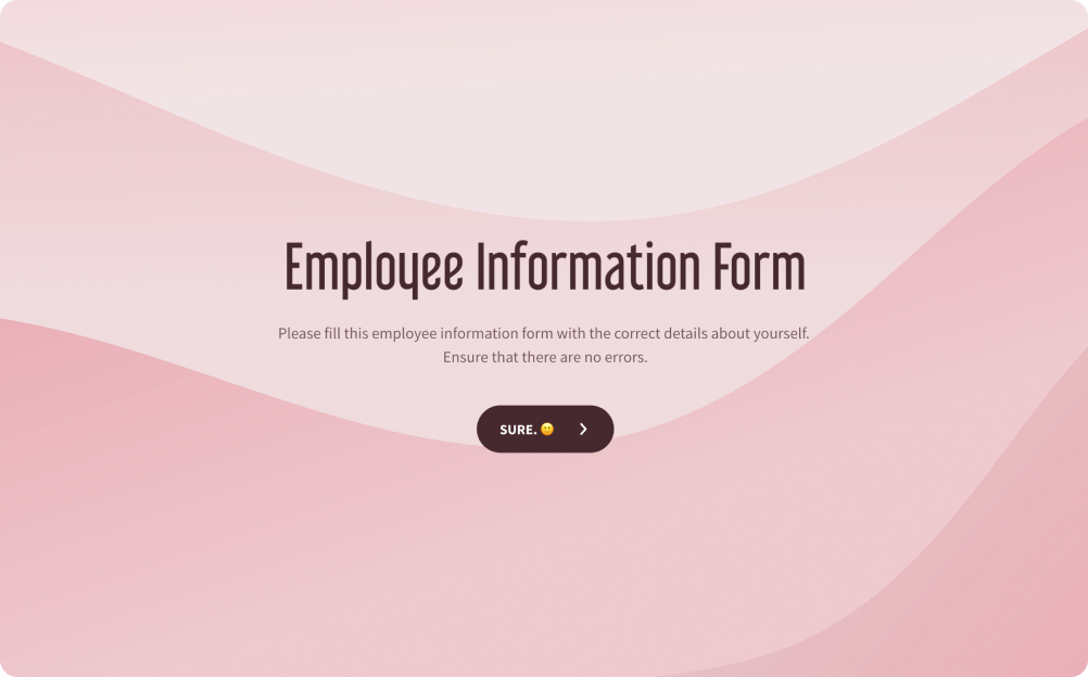 Employee Information Form Template