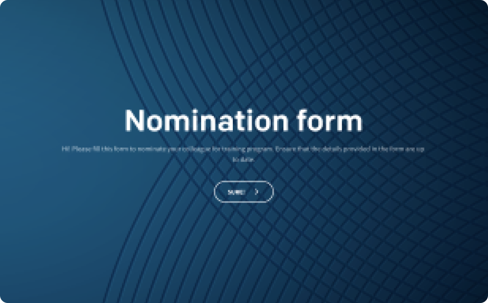 Employee Nomination Form Template