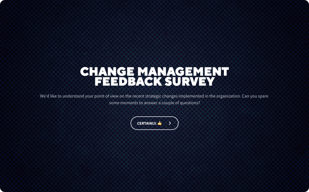 Change Management Questionnaire Template