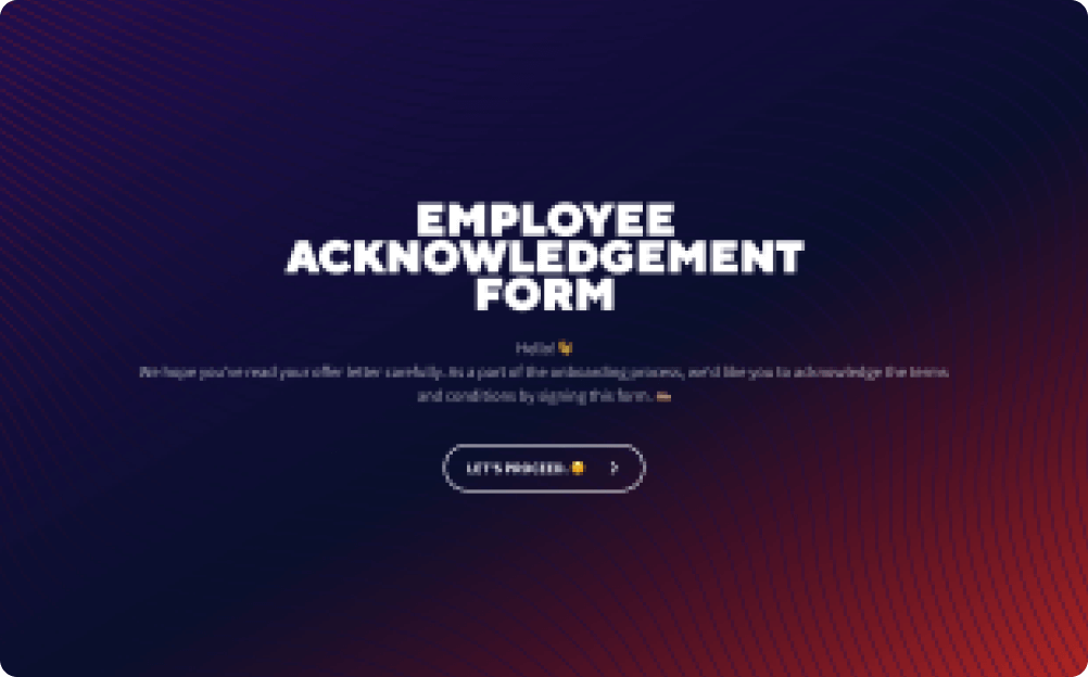 Employee Acknowledgement Form Template