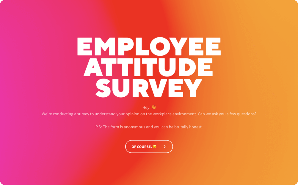 Employee Attitude Survey Template