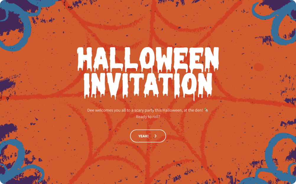 Halloween Party Invitation Template