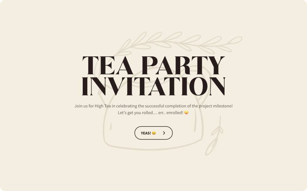 High Tea Party Invitation Template