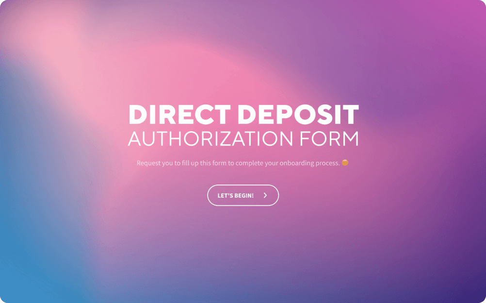 Direct Deposit Authorization Form Template