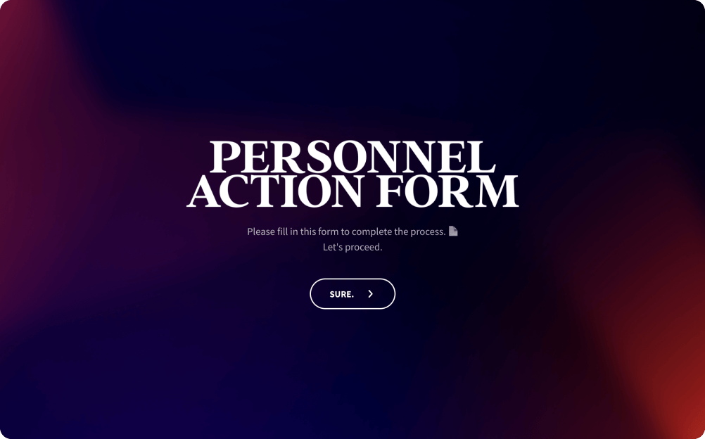 Personnel Action Form Template