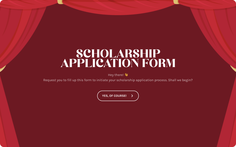 Scholarship Application Form Template