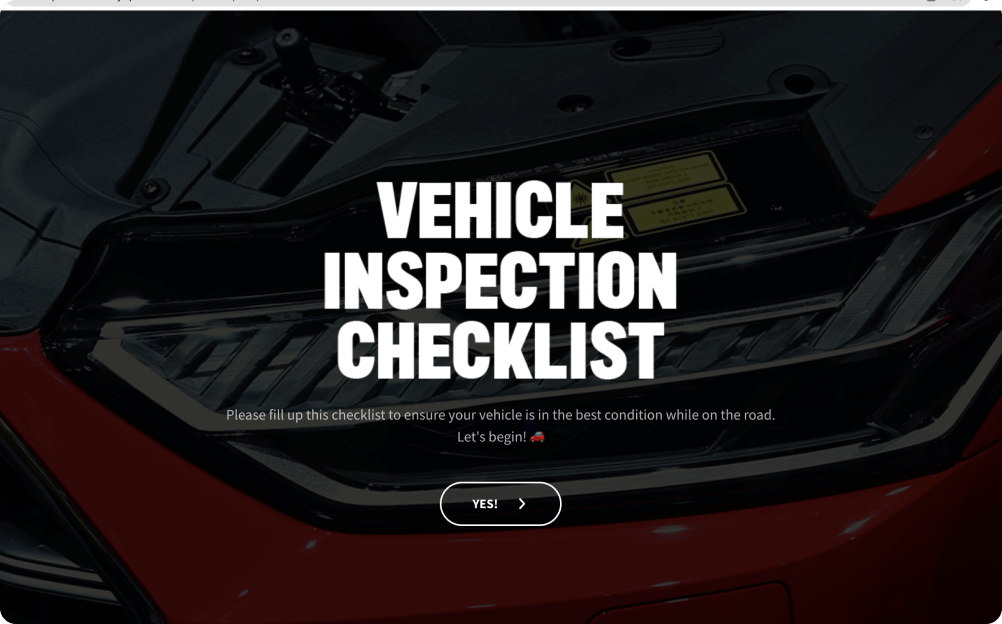 Vehicle Inspection Checklist Template