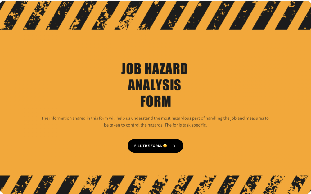 Job Hazard Analysis Form Template