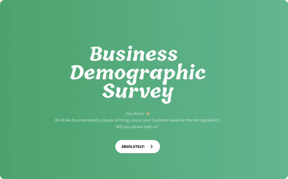 Business Demographic Survey Template