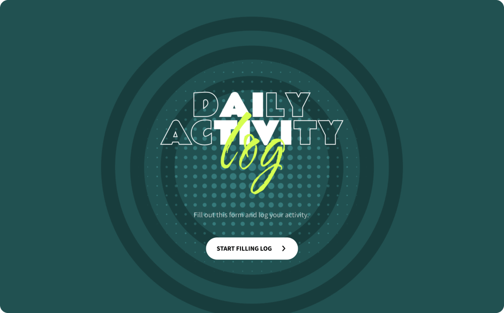 Daily Activity Log Template