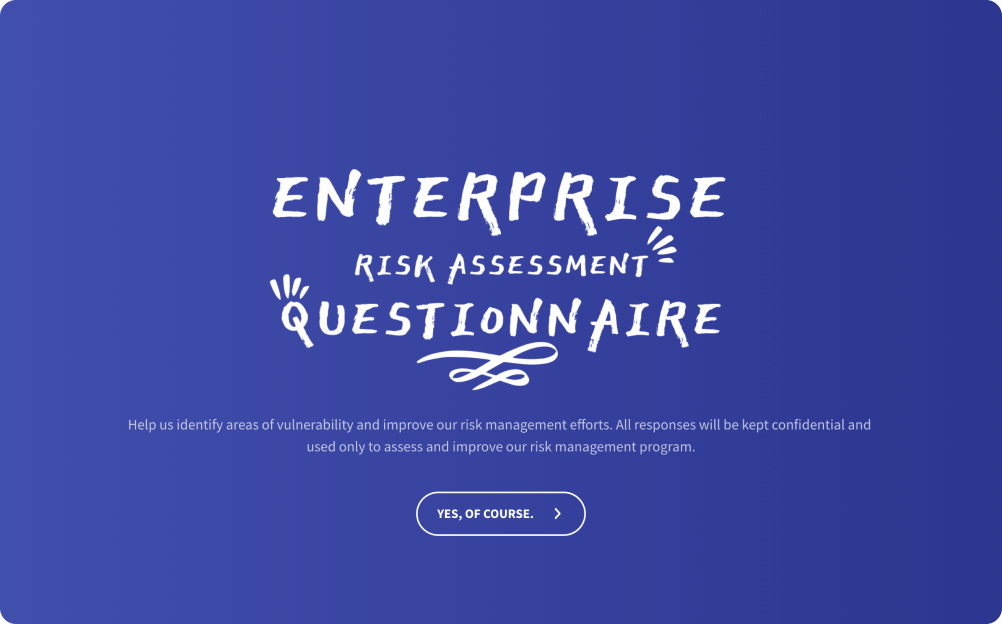 Enterprise Risk Assessment Questionnaire Template