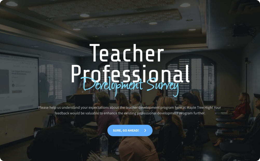 Teacher Professional Development Survey Template