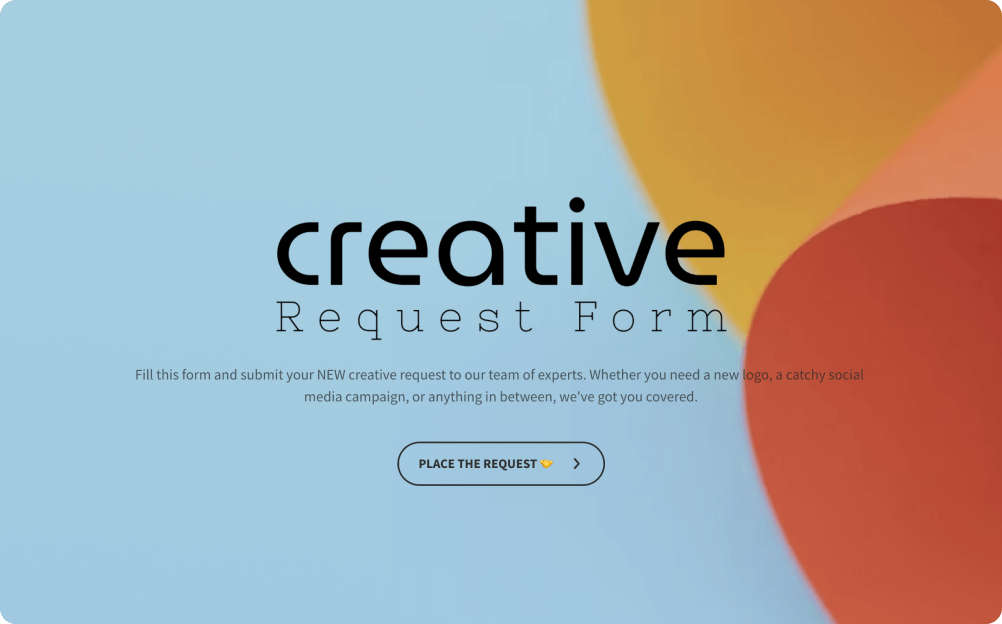 Creative Request Form Template