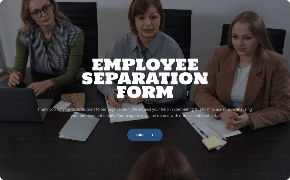 Employee Separation Form Template