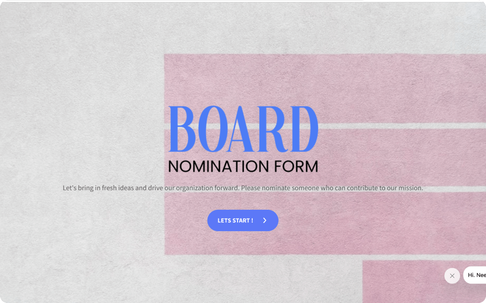 Board Nomination Form Template