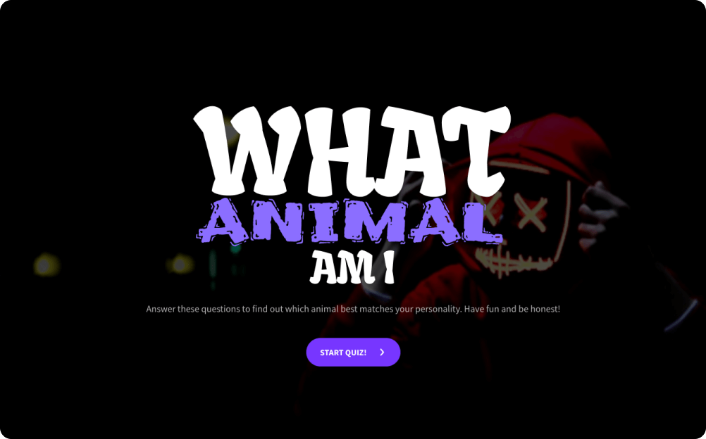 Spirit Animal Quiz Template