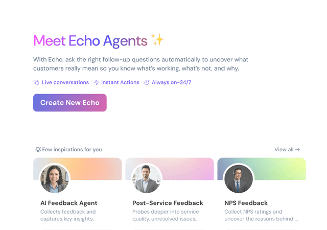 Echo | Conversational AI Agents for Better Feedback and Action