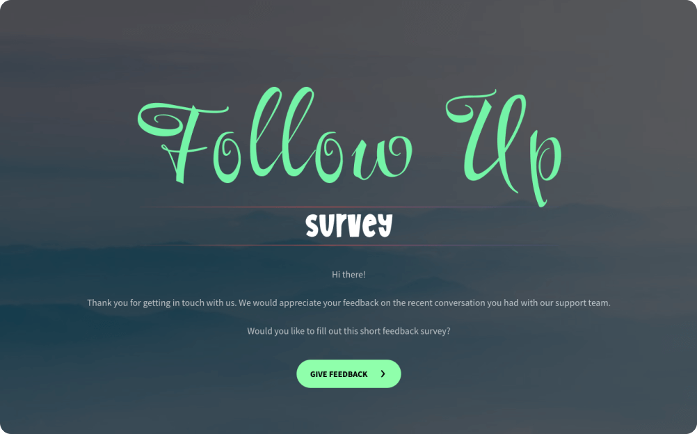 Follow Up Survey Template