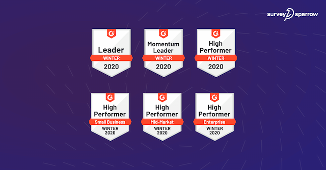 SurveySparrow Named Leader of Winter 2020 in G2 Crowd Grid!