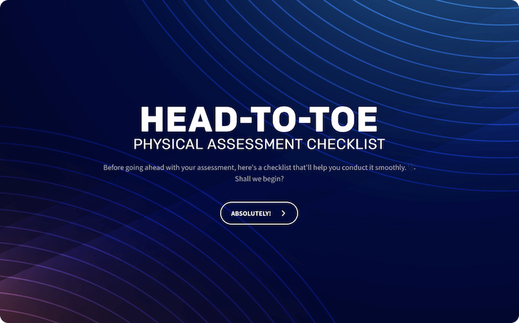 Head To Toe Physical Assessment Checklist Template