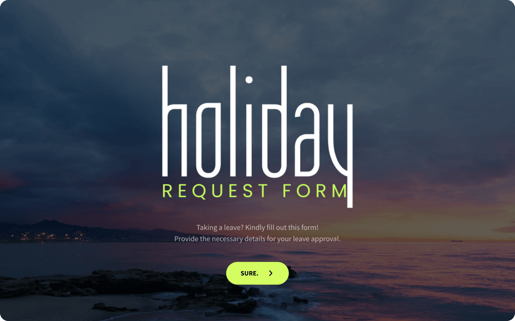 Leave Request Form Template