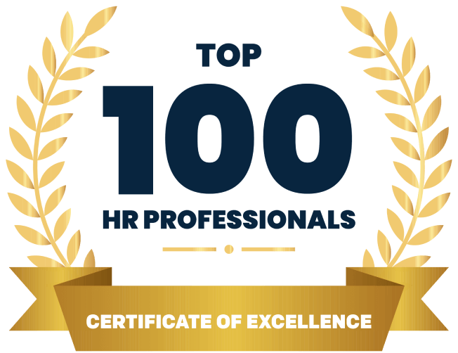 Top 100 HR Professionals Certificate of Excellence