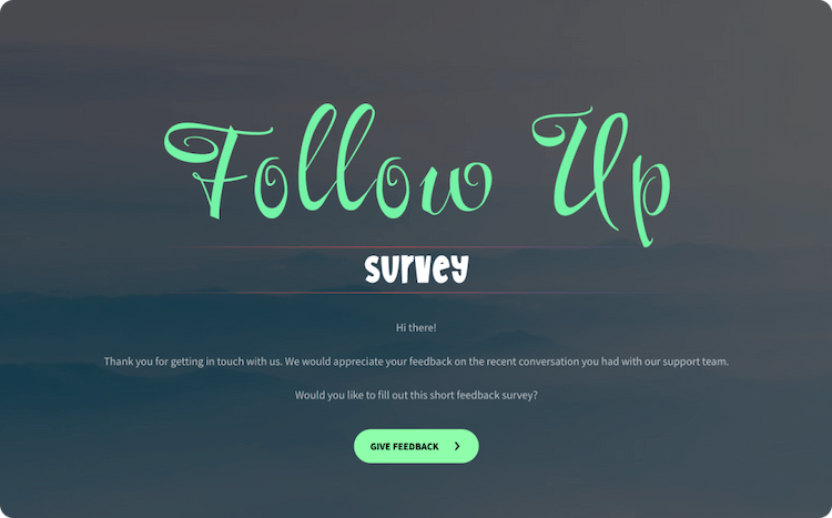 Follow Up Survey Template follow up survey template