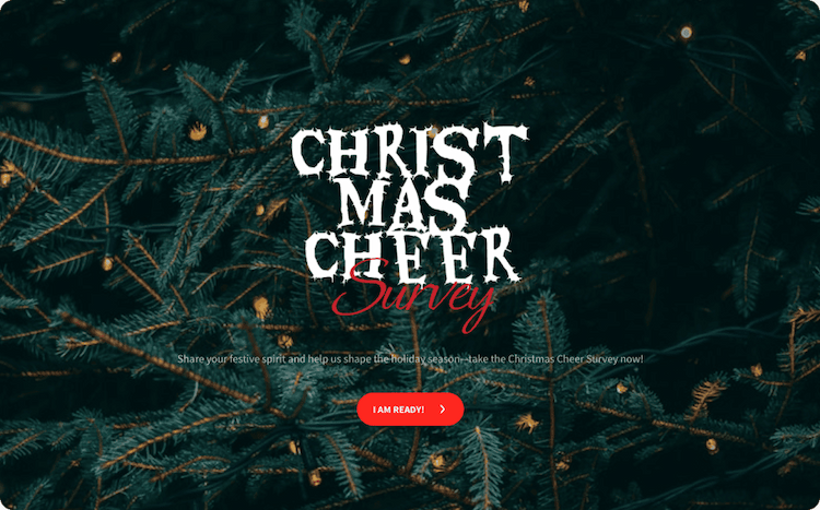 Christmas Survey Questionnaire Template Christmas Survey Questionnaire Template