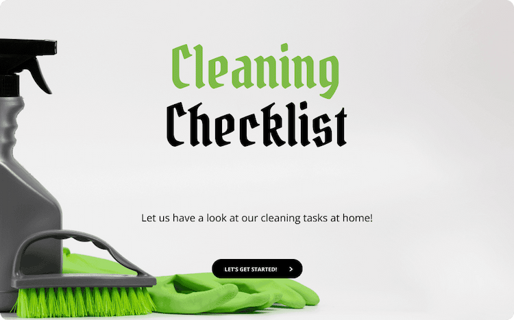 Cleaning Checklist Template Cleaning Checklist Template