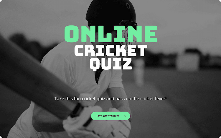 Online Cricket Quiz Template Online Cricket Quiz Template