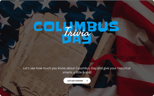 Columbus Day Trivia Template Columbus Day Trivia Template