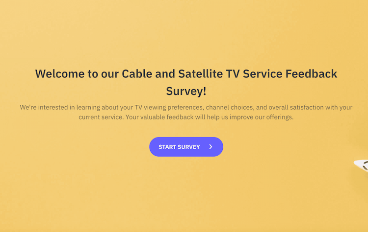 Cable Satellite Survey Template Cable Satellite Survey Template