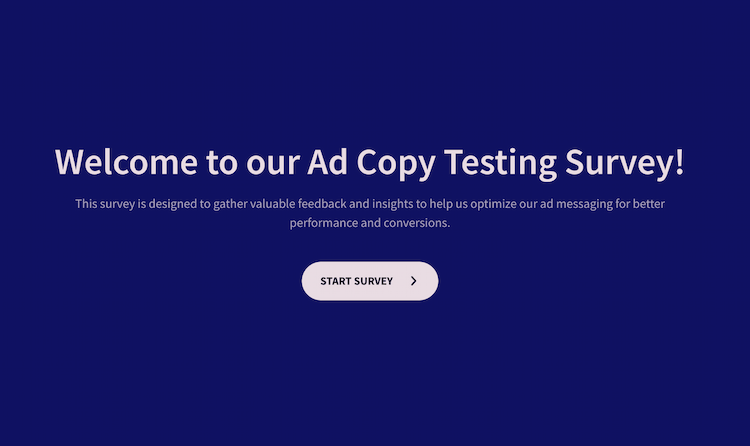Ad Copy Testing Survey Template Ad Copy Testing Survey Template