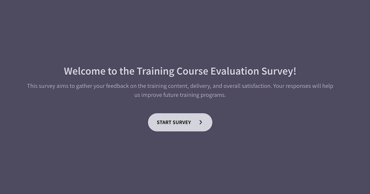 Training Course Evaluation Survey Template Training Course Evaluation Survey Template