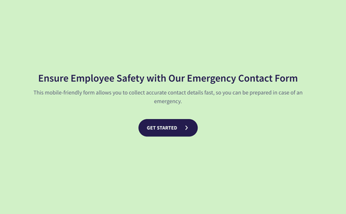 Digital Emergency Contact Form Template Digital Emergency Contact Form Template