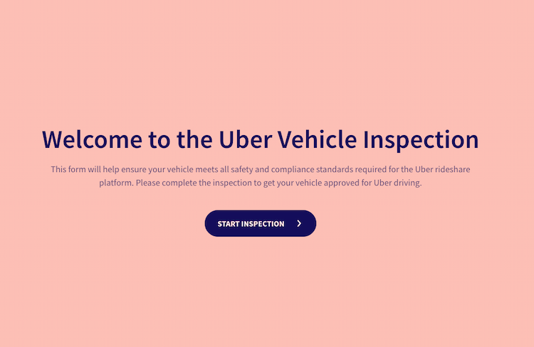 Uber Inspection Form Template Uber Inspection Form Template