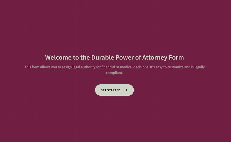 Durable Power of Attorney Form Template Durable Power of Attorney Form Template