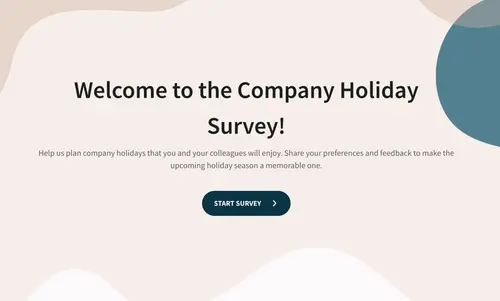 Company Holiday Survey Template Company Holiday Survey Template