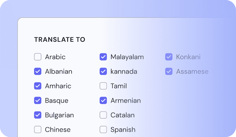 Multi-lingual surveys