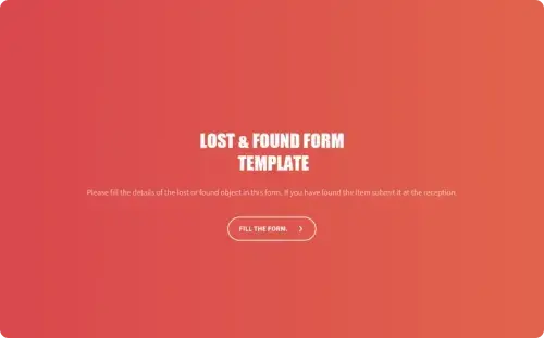 Lost and Found Form Template Lost and Found Form Template