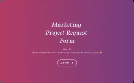 Marketing Project Request Form Template Marketing Project Request Form Template