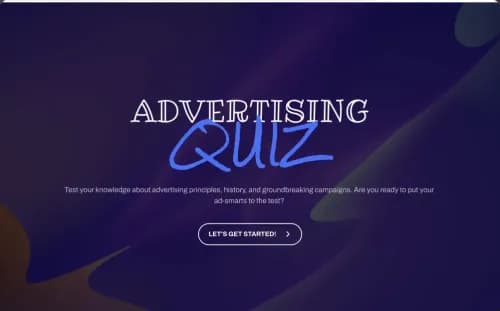 Advertising Quiz Template Advertising Quiz Template