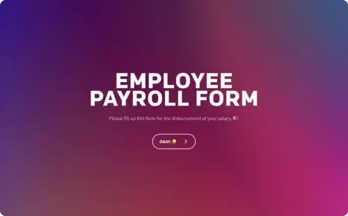 Employee Payroll Form Template Employee Payroll Form Template
