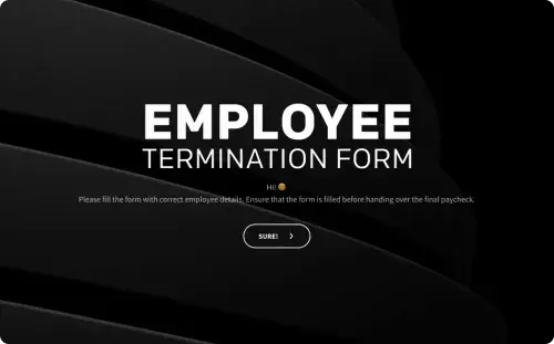 Employee Termination Form Template Employee Termination Form Template