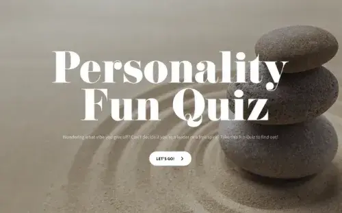 Personality Quiz Template Personality Quiz Template