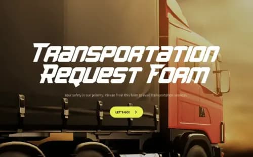 Transportation Request Form Template Transportation Request Form Template