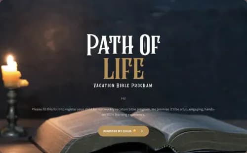 Vacation Bible School Registration Form Template Vacation Bible School Registration Form Template